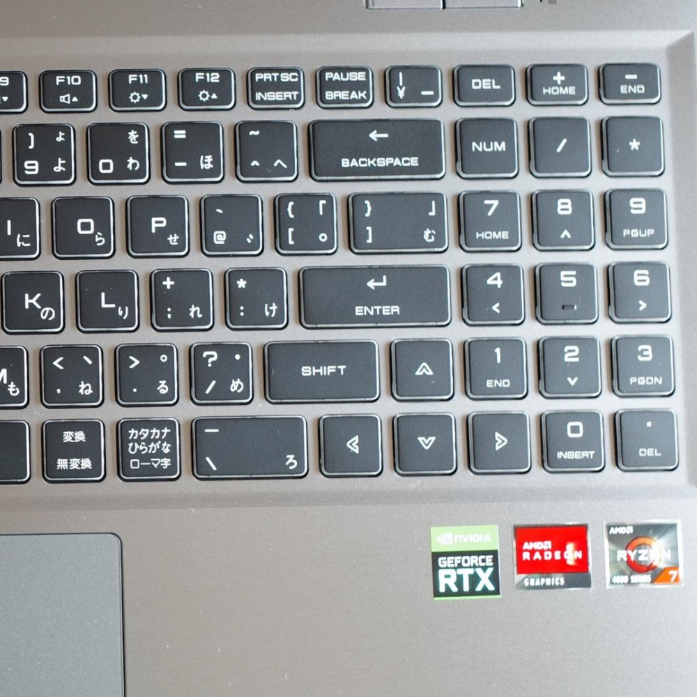 GALLERIA（ガレリア） GR2060RGF-Tのキーボード配置