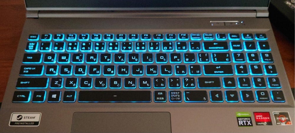 GALLERIA（ガレリア） GR2060RGF-Tの光るキーボード