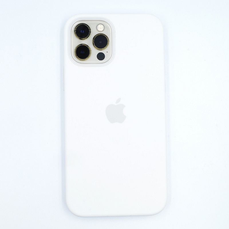 MagSafe対応iPhone 12 | iPhone 12 Proシリコーンケース - ホワイト+iPhone 12 Proゴールド