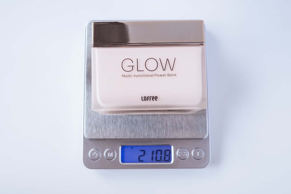 Lofree Glow Power Bankの重さ