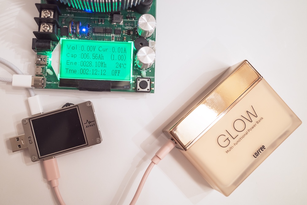 Lofree Glow Power Bank放電テスト完了