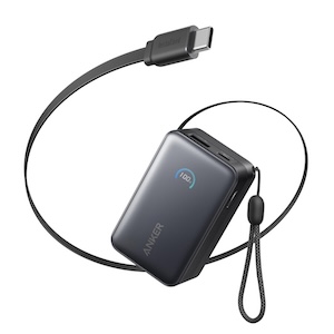 Anker Nano Power Bank (10000mAh, 45W, 巻取り式 USB-Cケーブル)