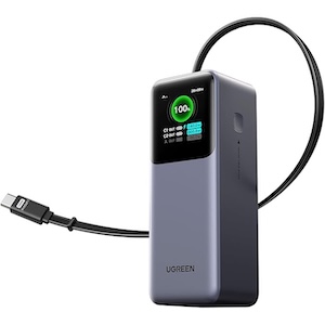 UGREEN Nexode 巻取式USB-Cケーブル内蔵 モバイルバッテリー (20000mAh・165W)