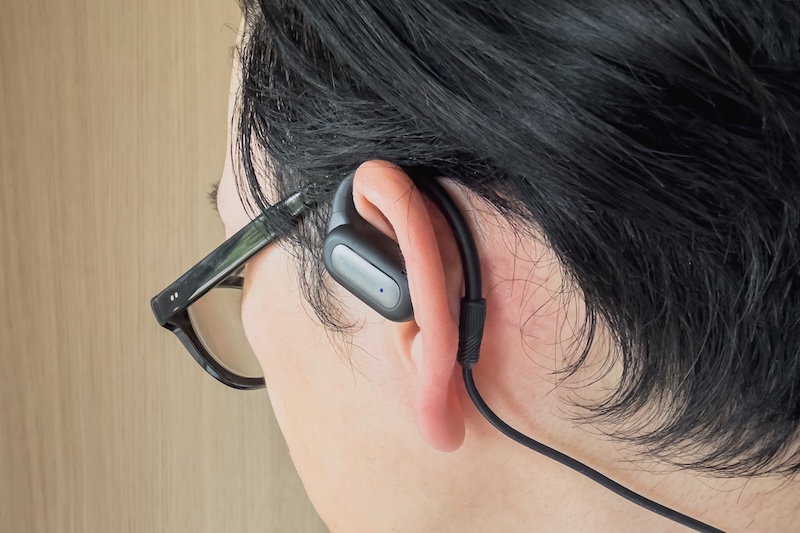 TRUEFREE EarFit DS1装着例（斜め後ろ）
