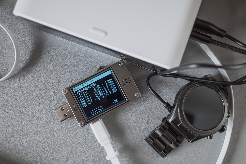 Anker Nano Charging Station (7-in-1, 100W, 巻取り式 USB-Cケーブル)USB-C1+USB-C2+USB-Aの場合のUSB-C1のPDO