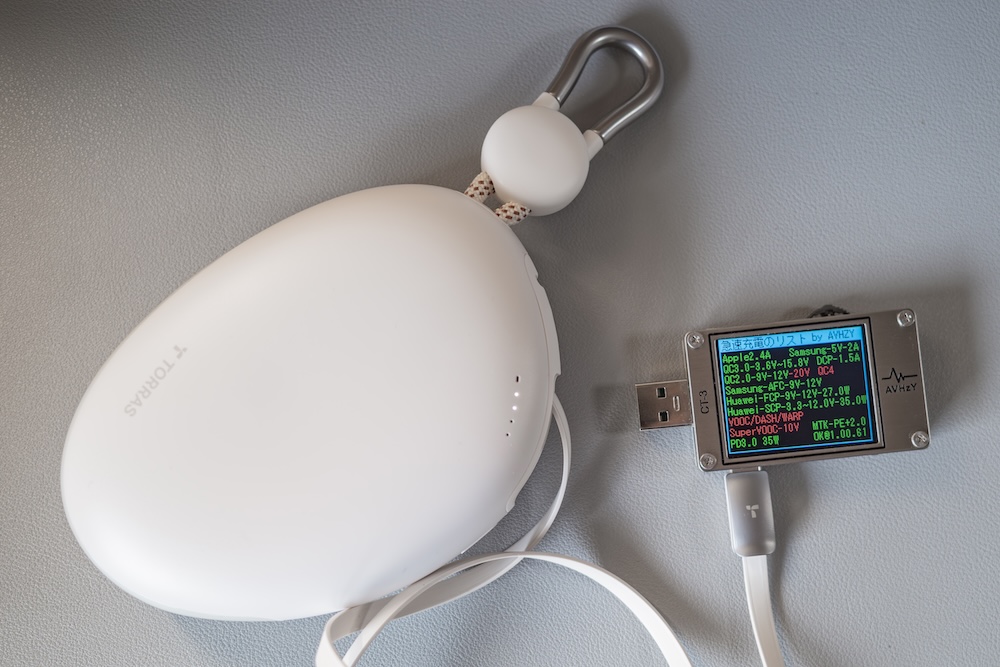 TORRAS FlexLine Pebbleの使用可能な充電プロトコル