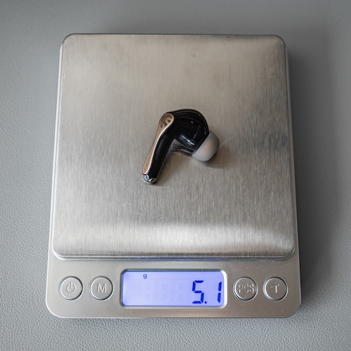 SOUNDPEATS Air5 Pro+イヤホンの重さ
