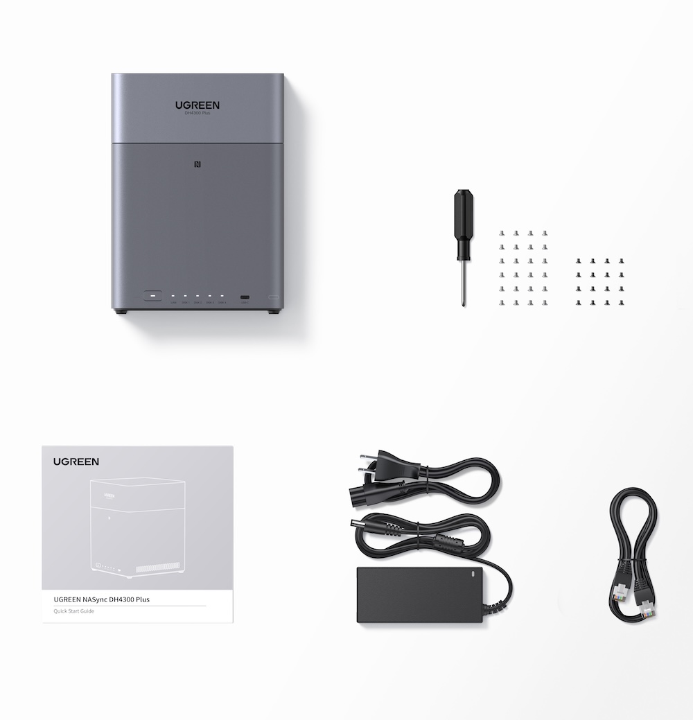 UGREEN NASync DH4300 Plus同梱品
