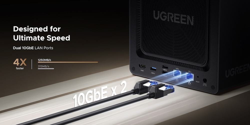 UGREEN NASync DXP4800 GTデュアル10GbE