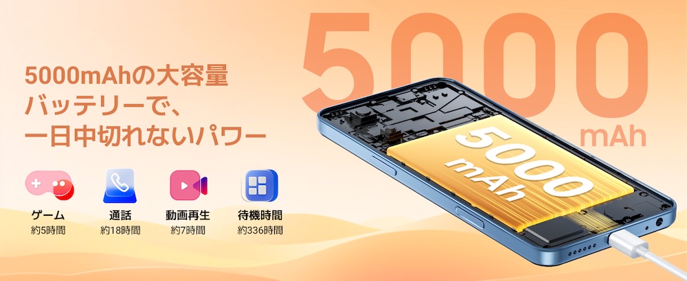 Blackview Wave 7Cのバッテリー