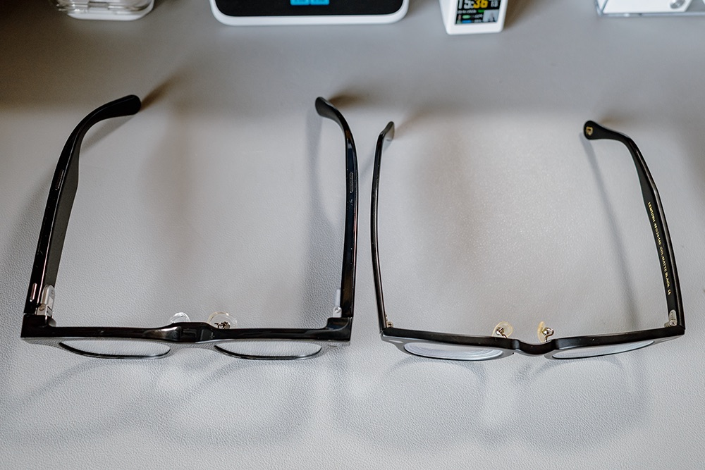 Rokid GlassesとMoscotレムトッシュ上から比較