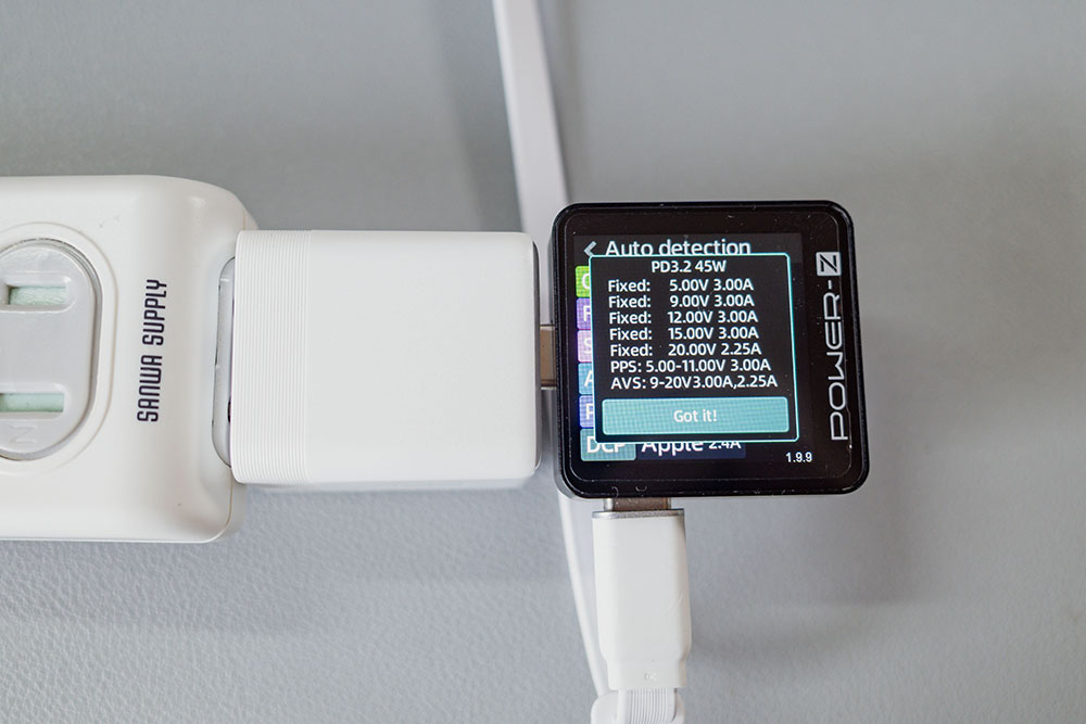 UGREEN Nexode Air 45WのPDO
