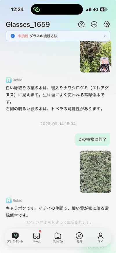 Rokid Ai Glasses Style Aiアシスタントアプリ画面②