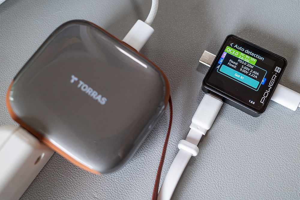 TORRAS FlexLine Pro 60W 2台同時充電時のUSB-CポートのPDO