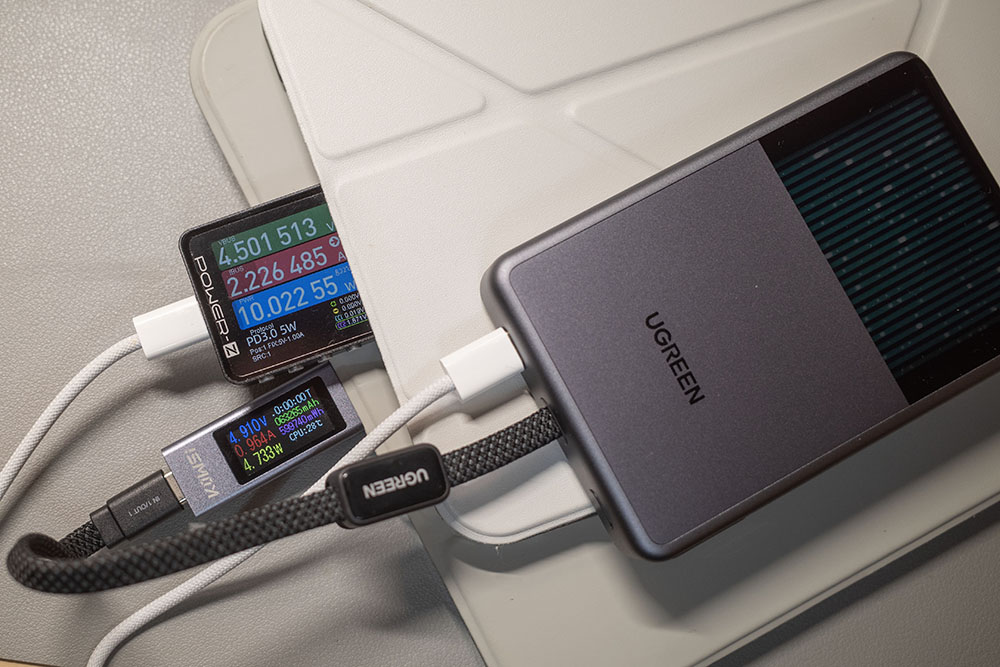 UGREEN MagFlow Pro 液体冷却式モバイルバッテリーでの複数デバイス充電速度